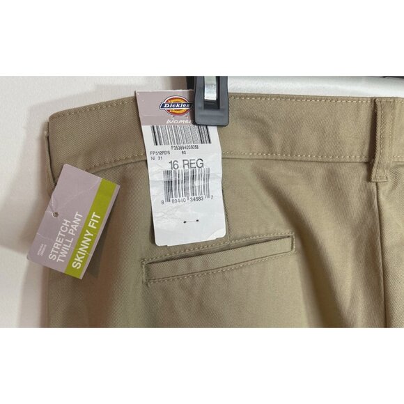 Dickies Women Khaki Pants Size 16R - Picture 5 of 8